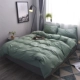gia đình Net đỏ giường bông vải bốn ins Li tấm bông chăn giường ngủ ở ký túc xá duy nhất ba ba bộ - Bộ đồ giường bốn mảnh