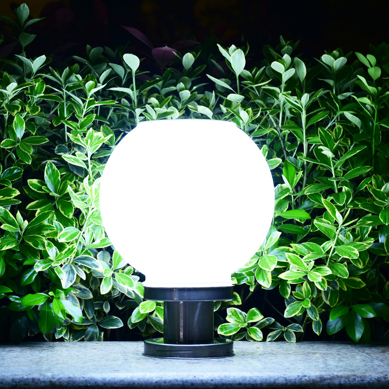 Boyu Solar Lamp Outdoor Super Bright LED Street Lamp Spherical Wall Lamp Round Courtyard Lamp Community Column Headlights