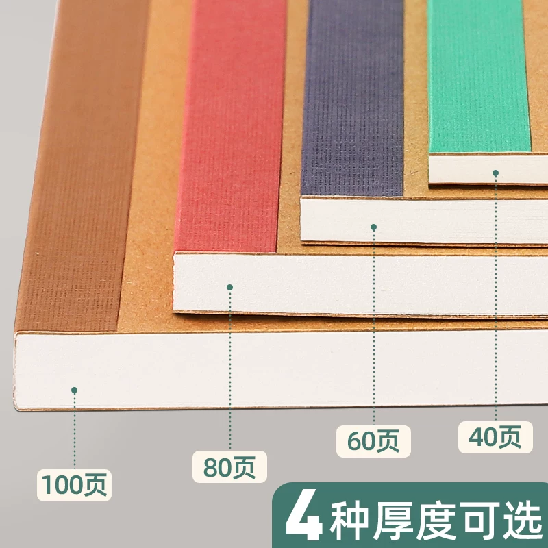 Leather book, laptop, copybook, big notebook, for students, increased thickness