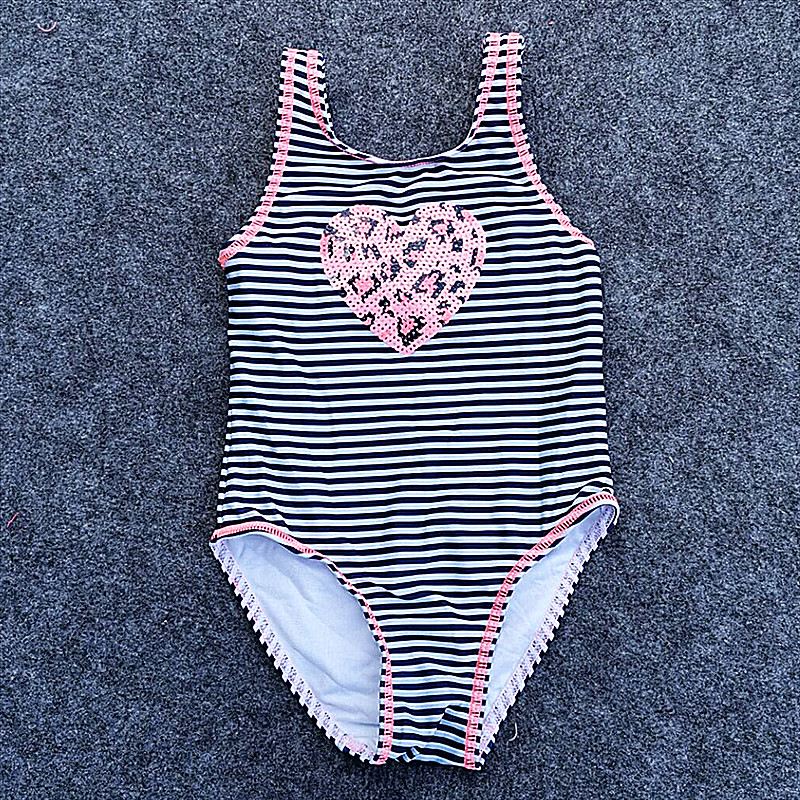 Baby swimsuit and young children with 1 - 7 year old sun protection girl cute peach - delicate children swimsuit
