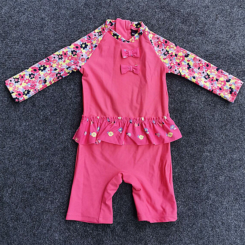 Foreign trade Export German girl long sleeve swimsuit one-piece sunscreen girl baby baby princess baby cute surf