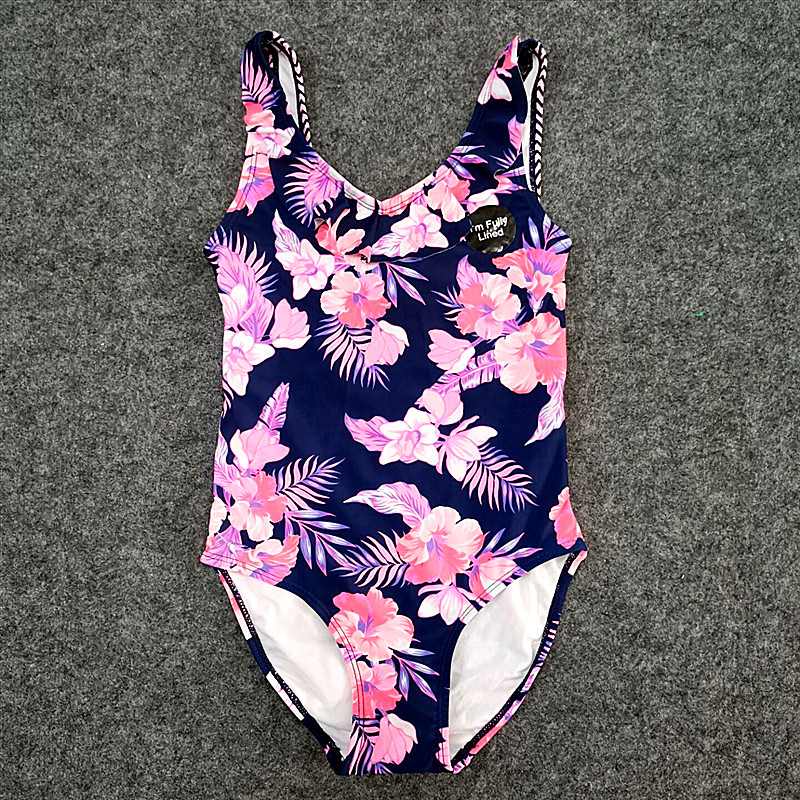 Girl's one-piece swimsuit 10-16 CUHK Student Training Sports Triangle Swimsuit Cute Speed Dry Swimsuit