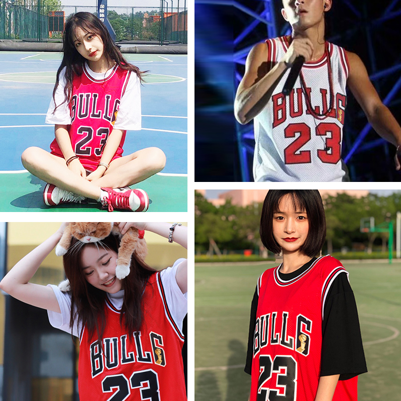 Basketball uniform women's basketball vest 23 Jordan sports jersey men's bf wind summer loose outerwear fitness suit