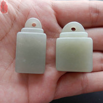 Natural Xinjiang and Tian jade seals jade Wenfang 4 Baofang Zhangyu seal seal engraving Qingbai Yuzhang Key Key Clasp Zhang