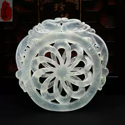 Lucky pendant Xiuyu double-sided hollow jade pendant Hanfu waist jade pendant Handmade accessories Female necklace Jade pendant