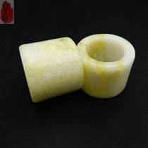 Natural Blue Fields Jade Jade Wrench for mens rings Mens rings Mens rings Finger Jade Jade Cos Ornament Film and TV Props Jade Ring