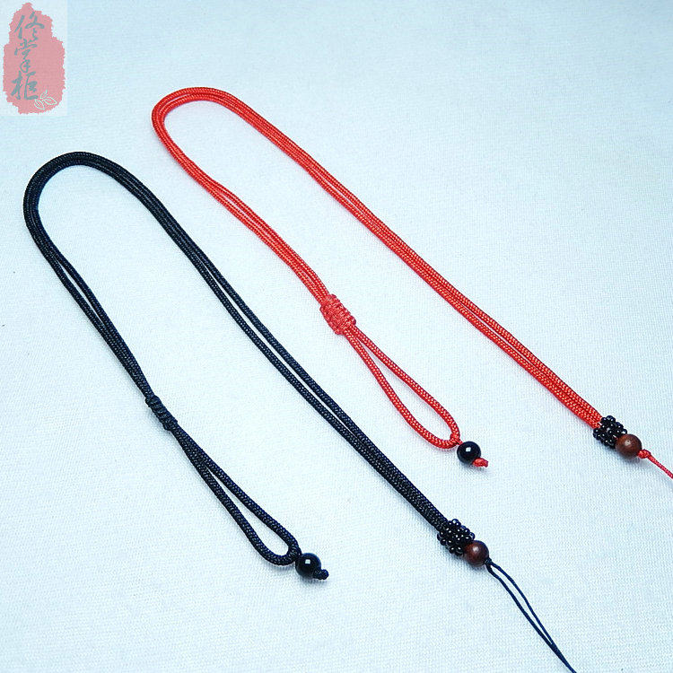 Hand-woven rope jade pendant pendant jade pendant jade pendant rope simple fashion thickened cotton thread necklace rope