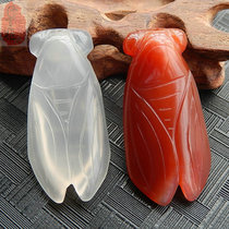 Natural Agate Golden Cicada is known for a stunning hanging pendant jade pendant jade pendant jade pendant with male and female jade pendant