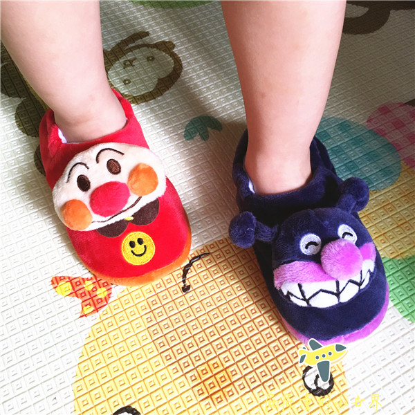 Spot autumn Winter bread Superman bacteria boy male and female baby soft bottom non-slip home slippers anti-fall shoes