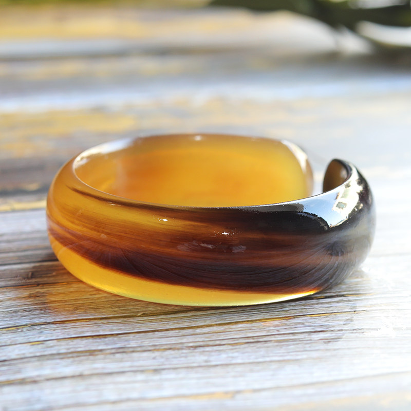 Natural old angle bracelet to raise liver and liver - clear open mouth Chinese wind health health health jewelry gift