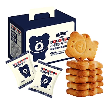 波沽屋小熊饼干小包装330g*1盒
