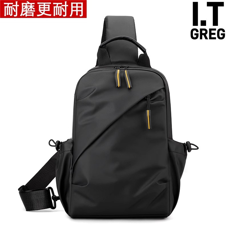Hong Kong I.Tgreg Men's Multifunctional Chest Bag Oxford Cloth Crossbody Bag Fashionable Shoulder Bag Casual Chest Small Bag