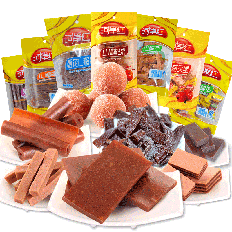 Riverbank red Hawthorn combination 1050g hawthorn slices fruit Hawthorn bar products snacks candied food