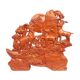 Peach Wood Carving of Three Sheep Symbolizing Prosperity, Zodiac Sheep, Living Room Decoration, Wealth-Attracting Home Decor, Household Crafts