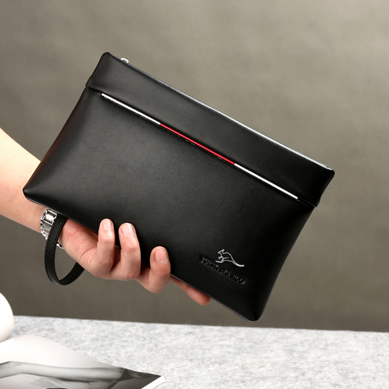 2022 new leather men's clutch bag large capacity soft leather casual envelope bag business fashion clutch bag