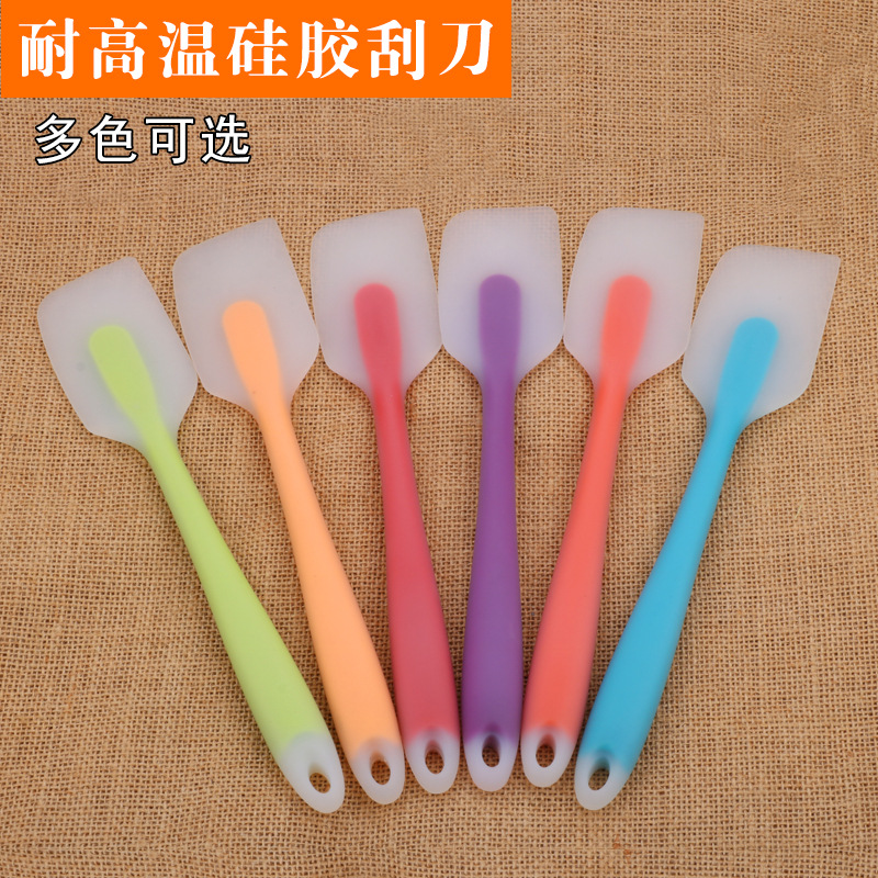FDA silicone one-piece spatula Translucent large high temperature cake spatula mixing knife baking tools