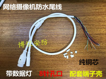 Surveillance RJ45-DC Network Camera Waterproof Tail Line One Drag Two Waterproof Tail Line HD with Light Full Netcom