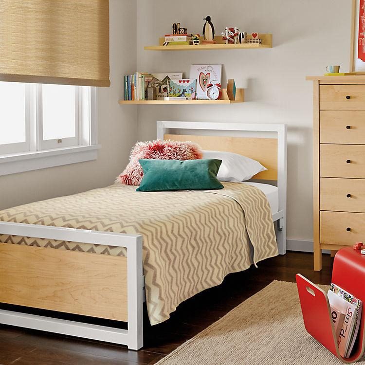 American Single Bed Loft Double Wooden Bed 1 m 2 Child Bed Loft Apartment Modern Simple Iron Bed