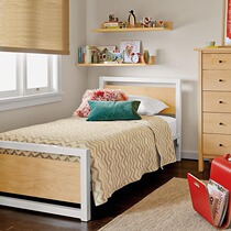 American Single Bed Loft Double Wooden Bed 1 m 2 Child Bed Loft Apartment Modern Simple Iron Bed