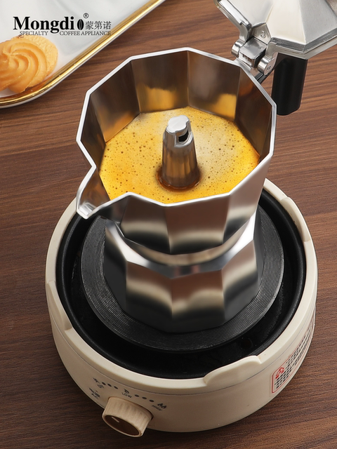 Mongdio Moka Pot Home Coffee Brewing Set Italian Espresso Extraction Coffee Machine Manual Coffee Grinding Equipment