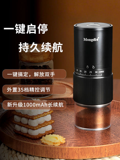 Mongdio Electric Coffee Grinder, Small Household Manual Coffee Grinder, Hand-Operated Grinding Tool