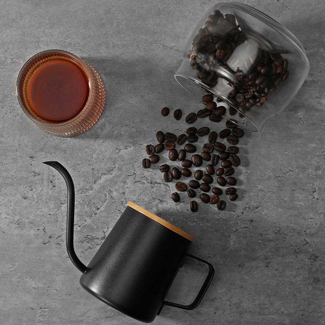 Mongdio Pour-Over Coffee Pot Stainless Steel Pour-Over Kettle with Narrow Spout Long Spout Kettle for Home Use Drip Filter Coffee Pot