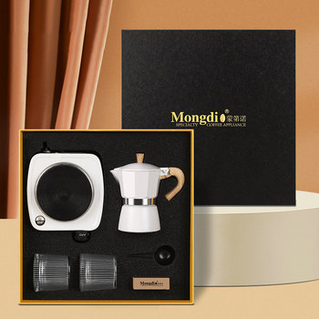 Moka Pot Hand-Brewed Coffee Gift Box Home Espresso Coffee Maker Outdoor Extraction Pot