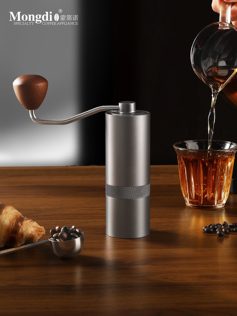 Mongdio Hand-Cranked Coffee Grinder Steel Core Coffee Bean Grinder Home Manual Coffee Grinder Hand-Operated Grinding Tool