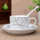 European Ceramic Cup, Coffee Cup, Creative Coffee Cup, Simple Coffee Cup and Saucer Set, English Black Tea Cup
