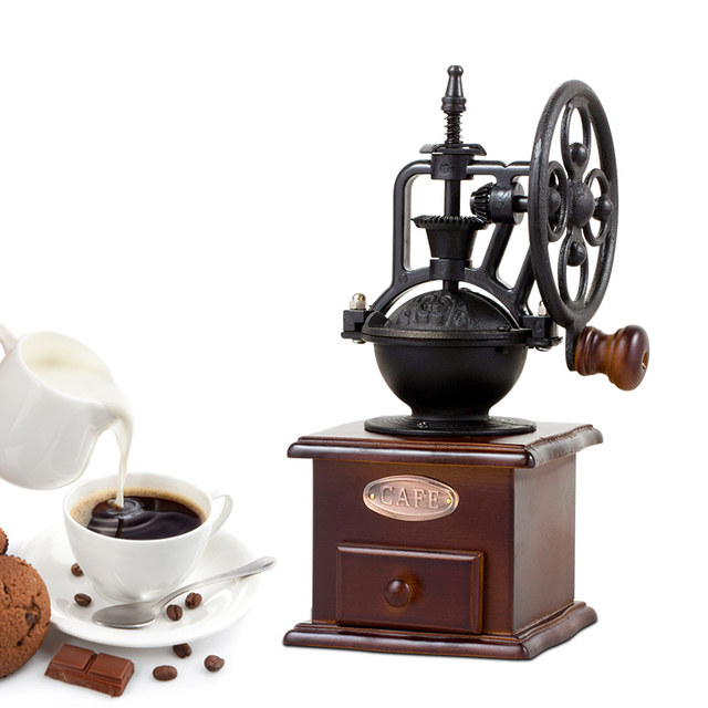 Hand-Cranked Coffee Grinder, Household Coffee Bean Grinder, Manual Coffee Machine, Grinder, Coffee Brewing Pot, Utensils