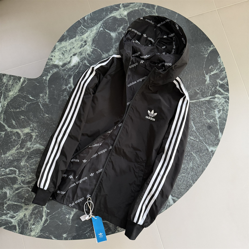 Adidas Men's Jacket 26 Spring and Autumn Outdoor Sports Casual Jacket Reversible Classic Three-Stripe Windbreaker Adidas Men's Jacket 26 Spring and Autumn Outdoor Sports Casual Jacket Reversible Classic Three-Stripe Windbreaker