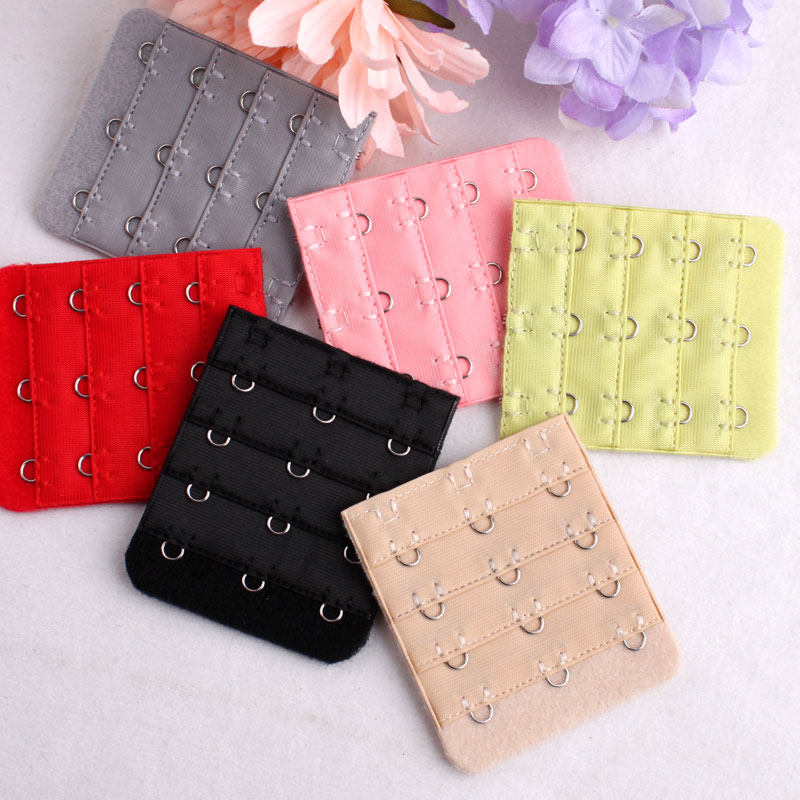 Four-row three-button bra extended buckle Extended buckle back buckle Underwear adjustment 4-row three-button three-breasted growth belt buckle