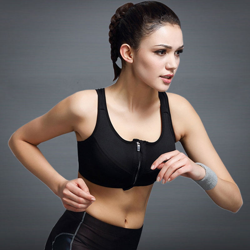 High strength professional free steel ring shockproof sports lingerie artificial beauty back thin running fitness yoga female pull necklace