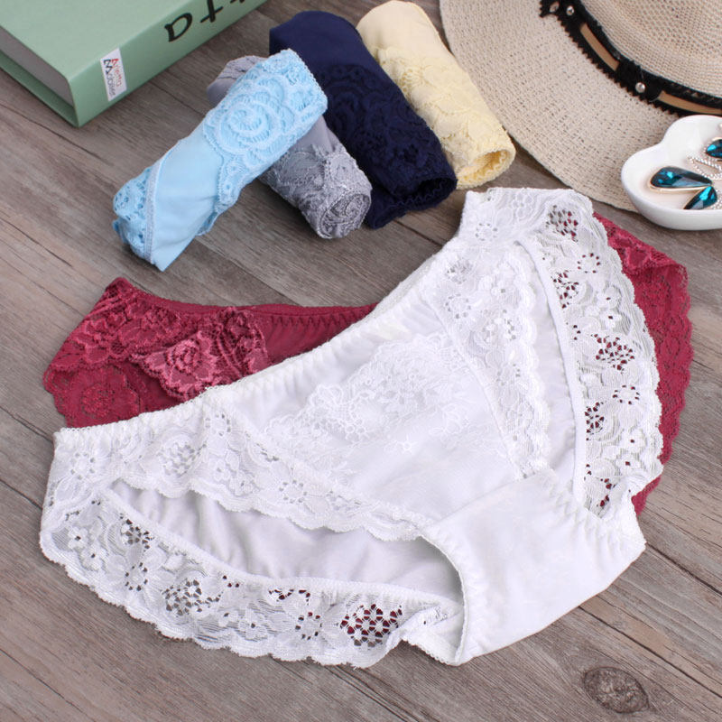 High quality thin lace lace hollow panties Japanese sexy temptation low waist hip lift briefs safety pants