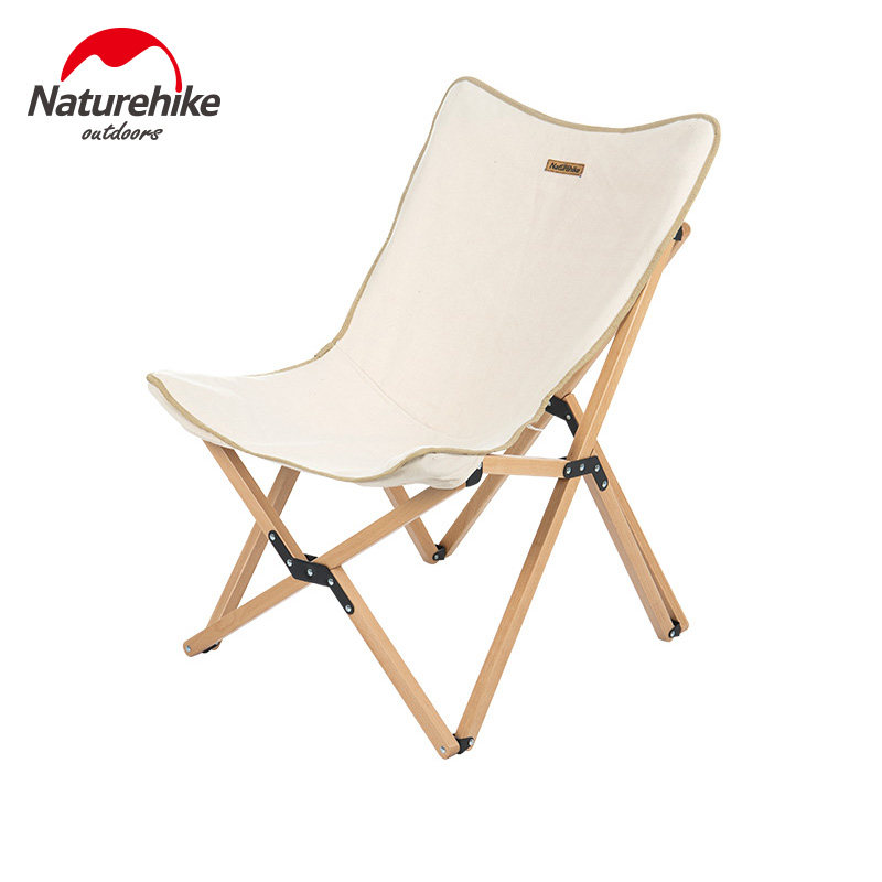 Naturehike Solid Wood Folding Chair Outdoor Portable Lounge Chair Camping Chair Backs Small Stool