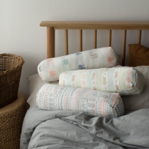 Yazan infant pure cotton side sleeping theorizer appeasement strip round pillow lean against pillow detachable anti-turning cylindrical neck pillow groveling pillow