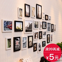 Простая и современная гостиная фото стена украшения бесплатно пробивать европейскую фоторамку фоторамку творческую стену сочетание фоновой стены