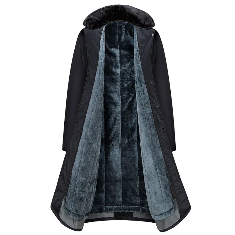 Ultra-long army cotton coat men's ankle plus northeastern coat thickening long cold storage coat