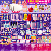 Stone plastic clay no-burn no-bake diy material package set student toy gift package hand-made color soft pottery clay