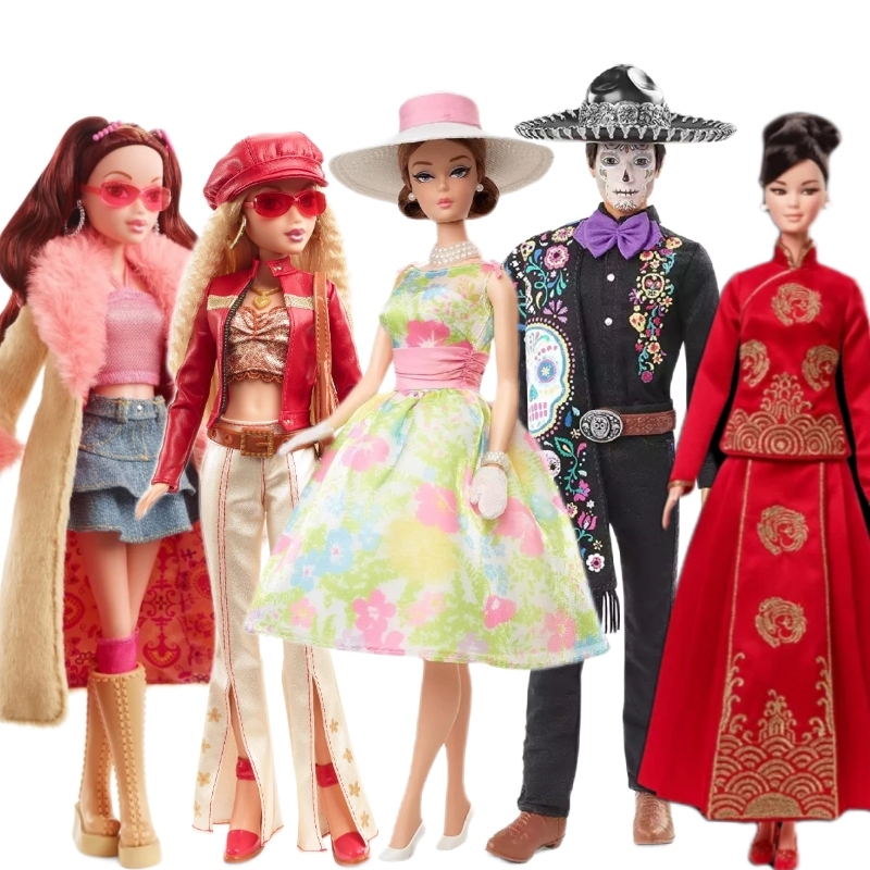 Barbie Doll Chinese Style Black Dress Simple Sweet Tea Story Christmas Barbie Limited Edition Collectible Character Dress-Up Toy Barbie Doll Chinese Style Black Dress Simple Sweet Tea Story Christmas Barbie Limited Edition Collectible Character Dress-Up Toy