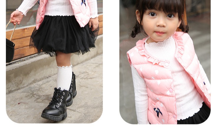 Cô gái xuống áo vest cotton mặc mùa đông trẻ em cotton 2018 mới thủy triều cô gái ấm vest lót bể quần áo trẻ em