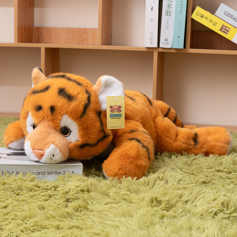 Authentic Tiger Plush Toy from Doll Tribe - White Tiger, Yellow Tiger, Plush Toy for Boys, Soft Sleeping Doll, Praying Tiger