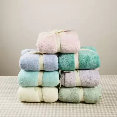 Export Japanese coral velvet towel absorbent soft skin-friendly quick-drying towel face towel baby towel healthy formaldehyde-free