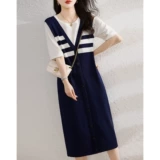 Брендовый модный трикотажный комплект, трикотажное платье