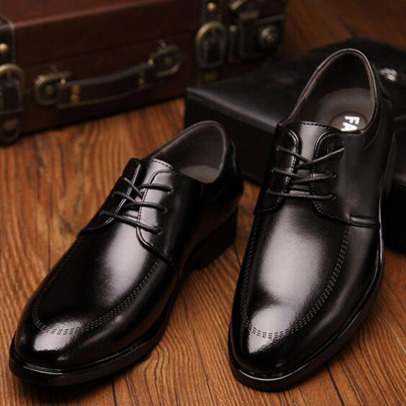 Men's Summer Business Positive Clothing Bulk Leather Shoes Fashion Trends Genuine Leather Inn Thick Bottom Men's Shoes Upscale Bull Leather Wedding Shoes-Taobao