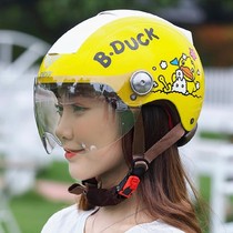 DOT helmet 3C certified electric car gray motorcycle helmet semi-helmet winter warm Lady Four Seasons General Battery