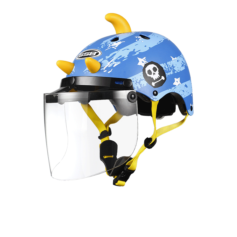 GSB Children Helmets Electric Head Gray Boy and Girl Baby Baby Sun Sun Safety Hat Summer Helmet