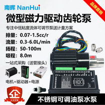Nanhui small 316L stainless steel magnetic gear pump 24V brushless adjustable speed self-priming pump small flow adjustable