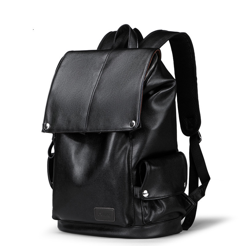 Backpack men's shoulder bag men's leather casual youth trendy brand Korean version travel fashion trend college student computer bag