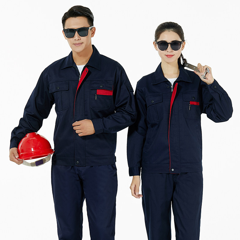 Spring Autumn Long Sleeve Workwear Suit Men Wear and breathable factory workshop Jacket Steam Repair Tooling Custom Labor Conserved